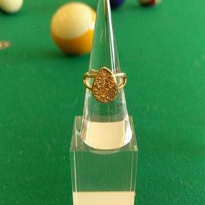 Gold Druzy and gold vermial ring 5